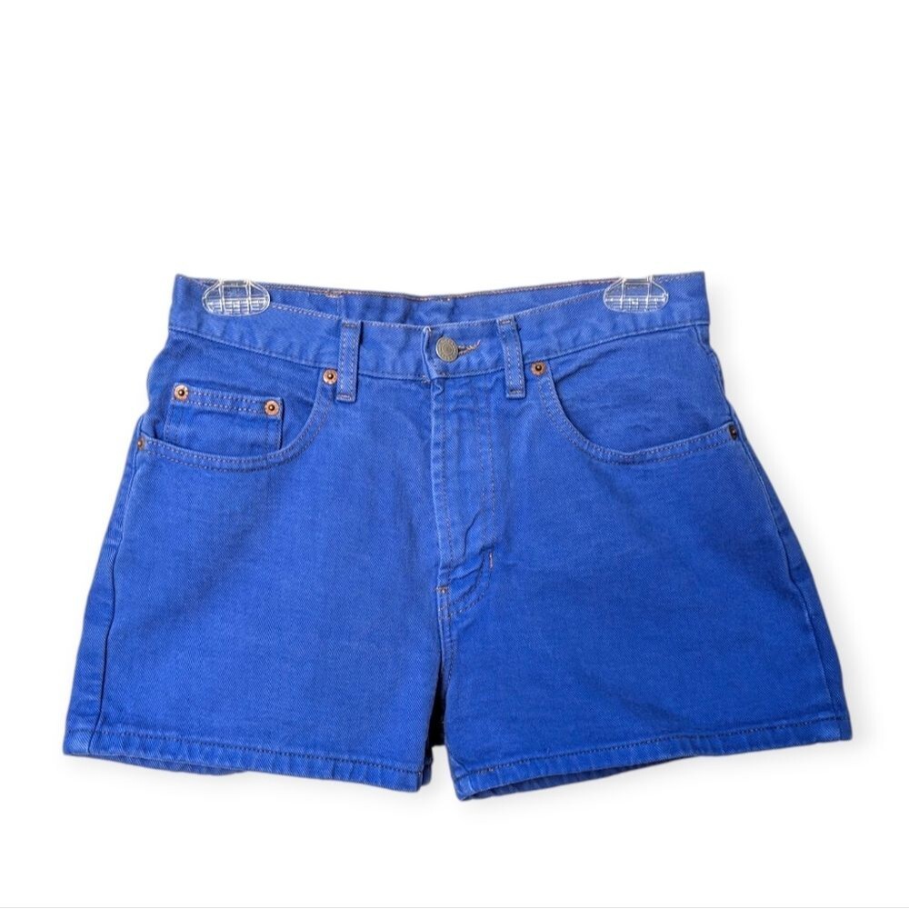 Vintage 90s Gap Bright Indigo 100% Cotton Denim Shorts